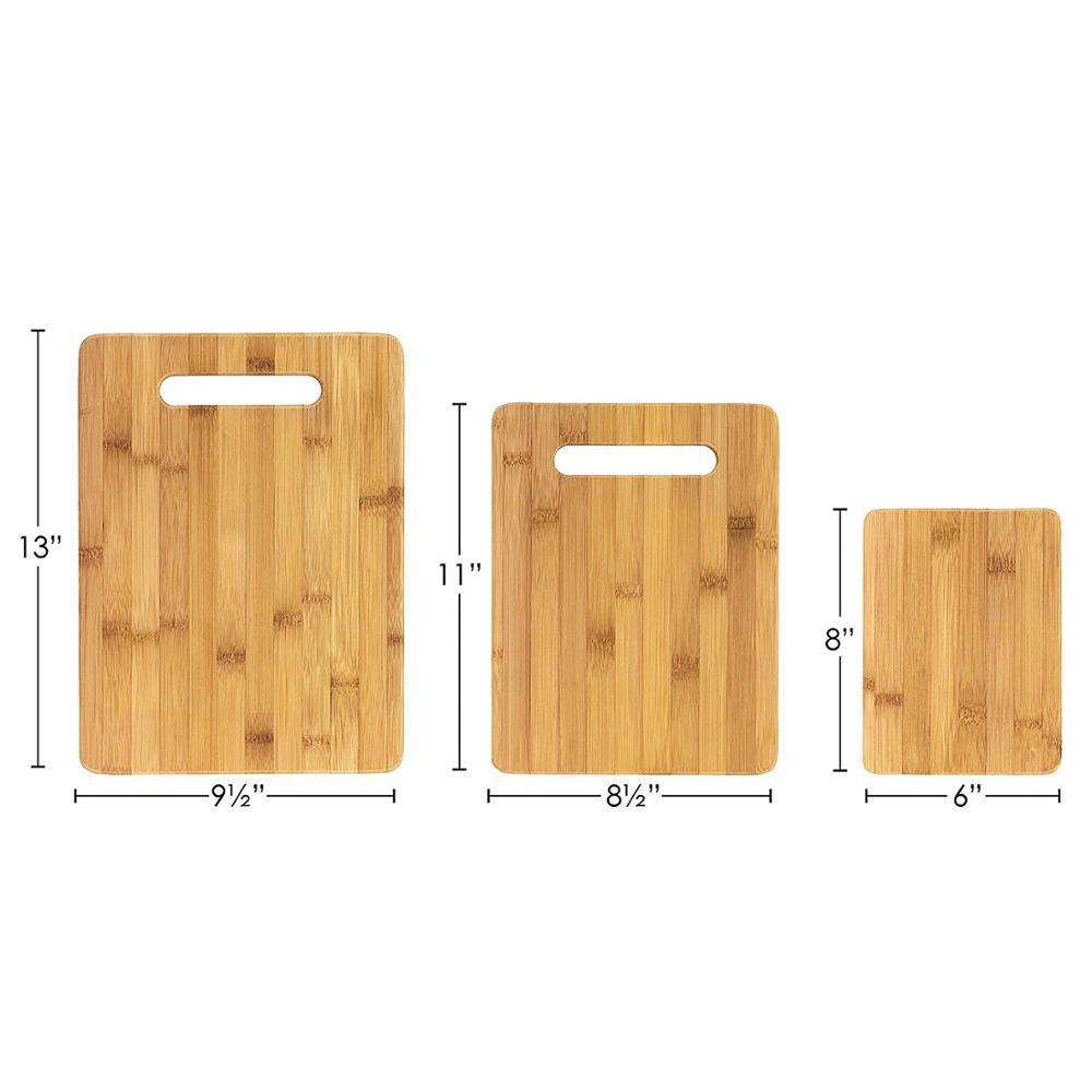 Bamboo Cutting Board Set with Handle 3