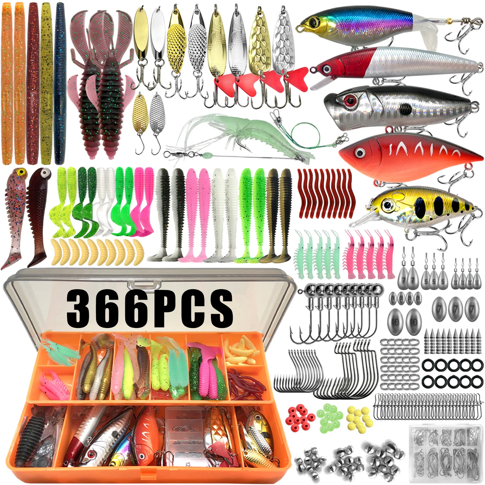86 88 136 149 366-teiliges Angelköder-Set für Forelle 3