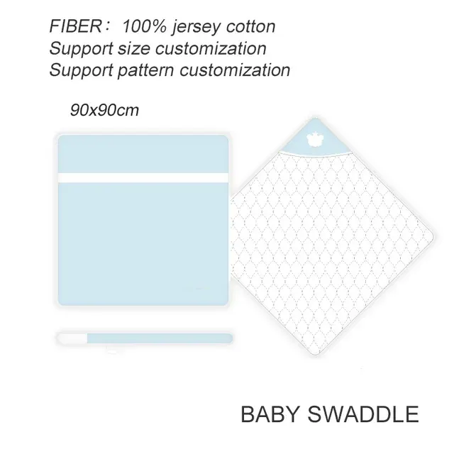 Cotton Knitted Comfortable Baby Wrap Swaddle Blanket for 2