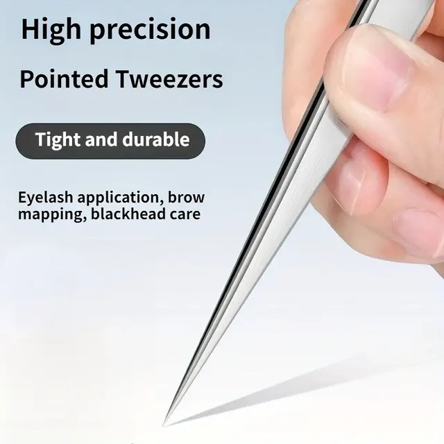 Stainless Steel Eyelash Tweezers 2