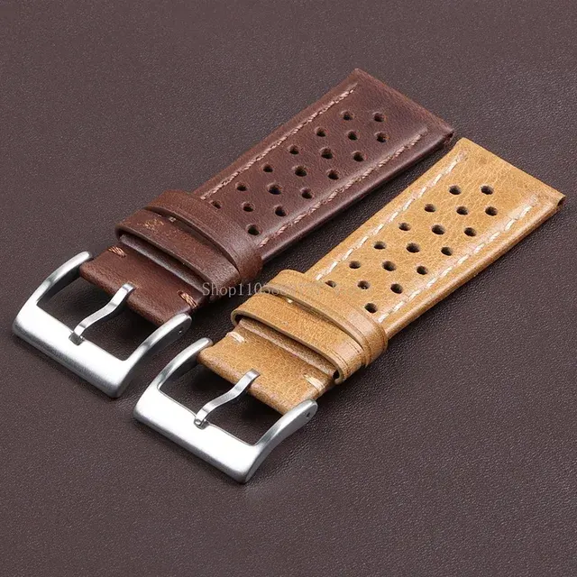 Vintage Genuine Leather Watch Strap 18-22mm 2