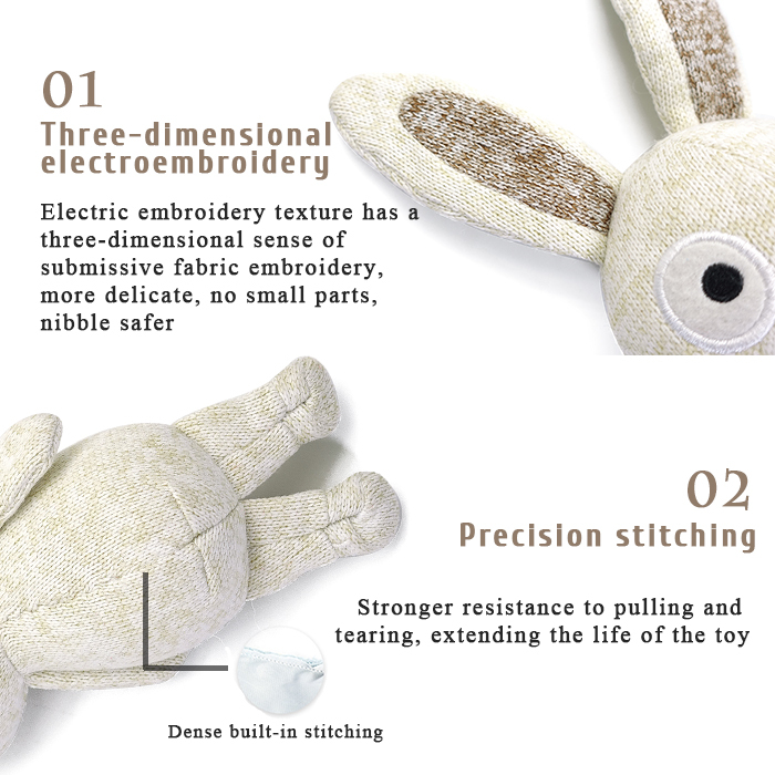 Pet Toys Manufacturers Rabbit Soft Stuffed Chew Squeaky 2
