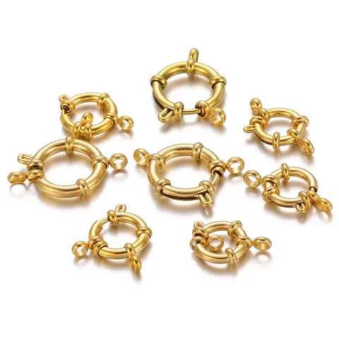 Gold Stainless Steel Spring Ring Clasps