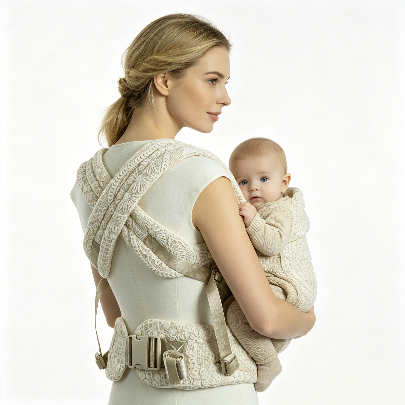 CPC Certified Ergonomic Baby Carrier Foldable Cotton+Polyester Adjustable 2