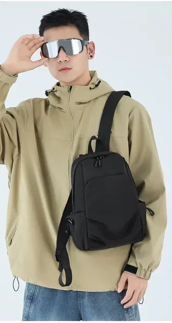 Black Mini Designer Backpack for Men 3