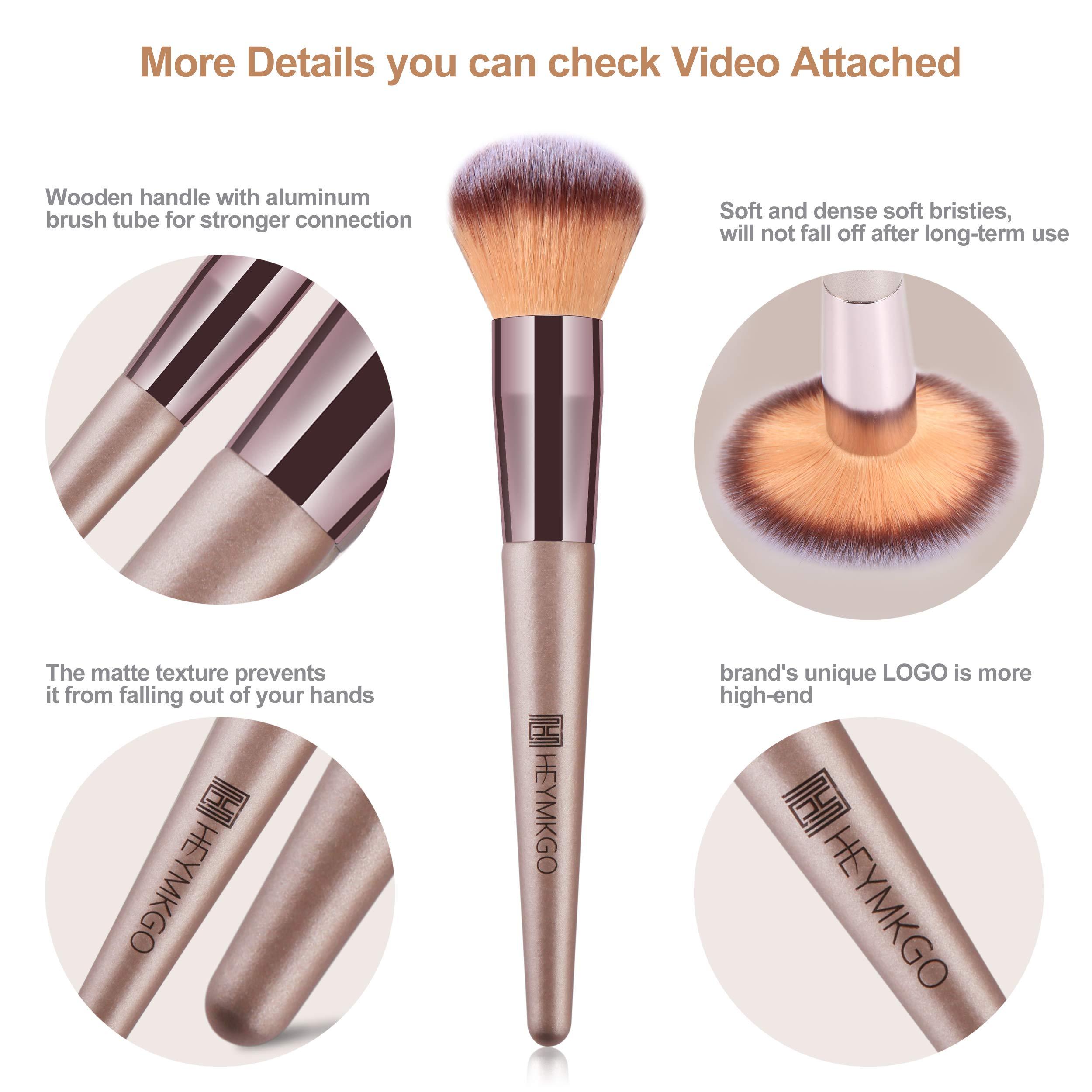 Champagne Gold Makeup Brush Set with Bag 4