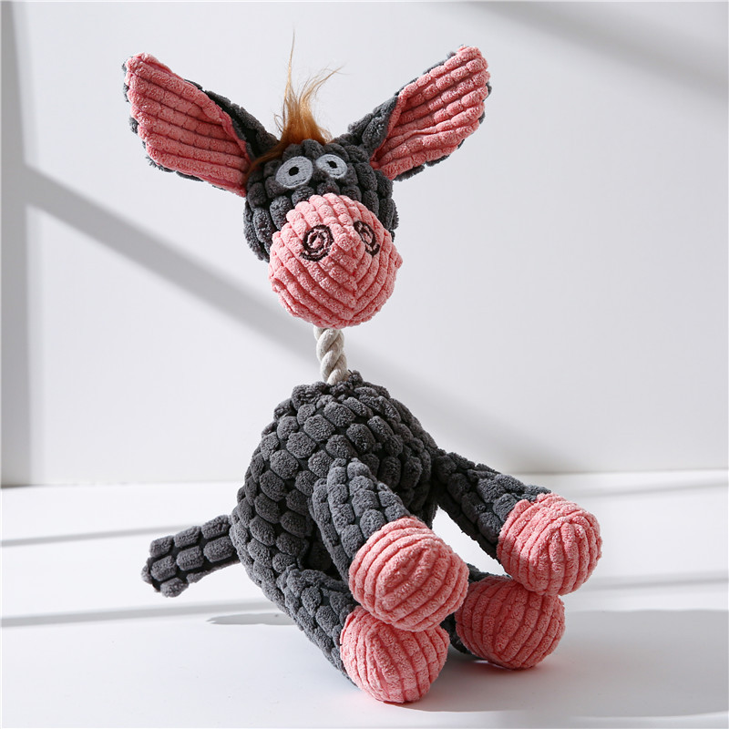 Pet Plush Toy Corn Dog Molar Tooth Donkey