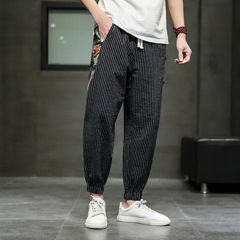 Cropped-Hose gestreift
