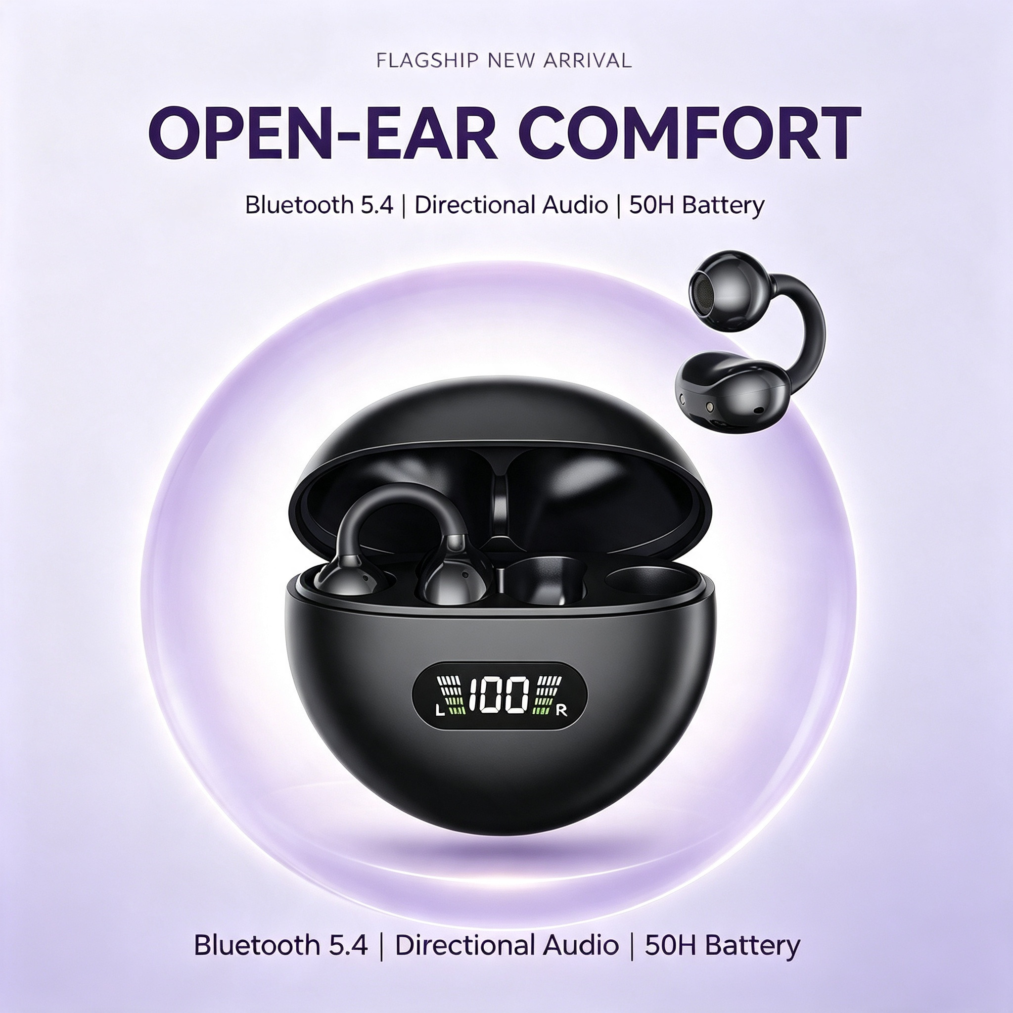 APP Control AI Translator Open Ear Wireless Earphone 2