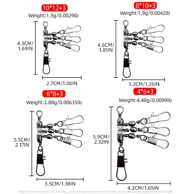 10-Piece Squid Jig Swivel Set 2