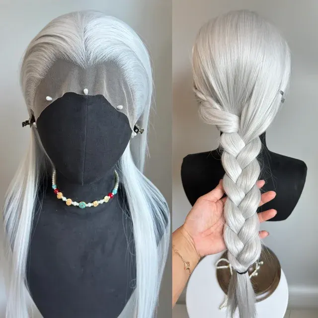 Weiße Lace-Front-Perücke 2