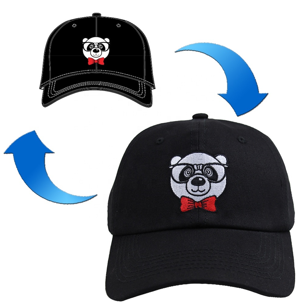 Plain Black Red Blank Distressed Sport Dad Hats