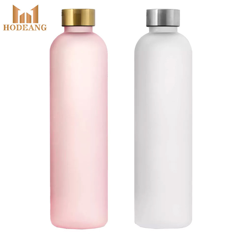 1000ml Glass Water Bottle with Time Marker