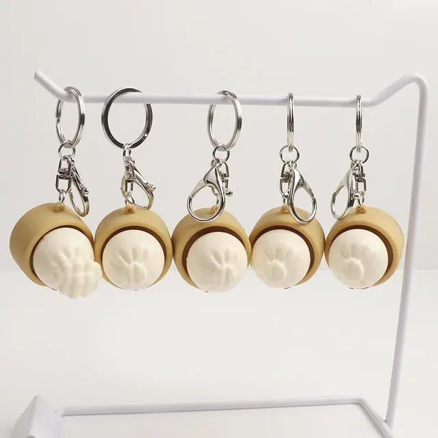 Realistic Dimsum Squishy Keychain 4