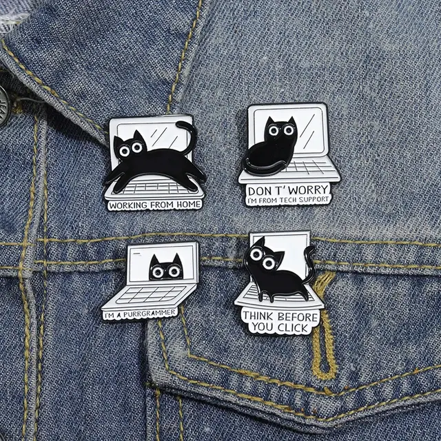 Cat Enamel Pin Set 3