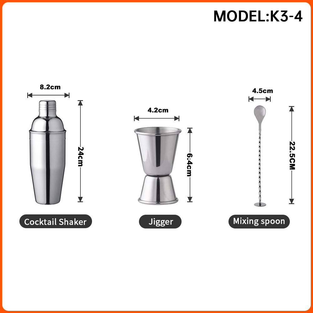 Edelstahl-Barset mit Cocktailshaker 3