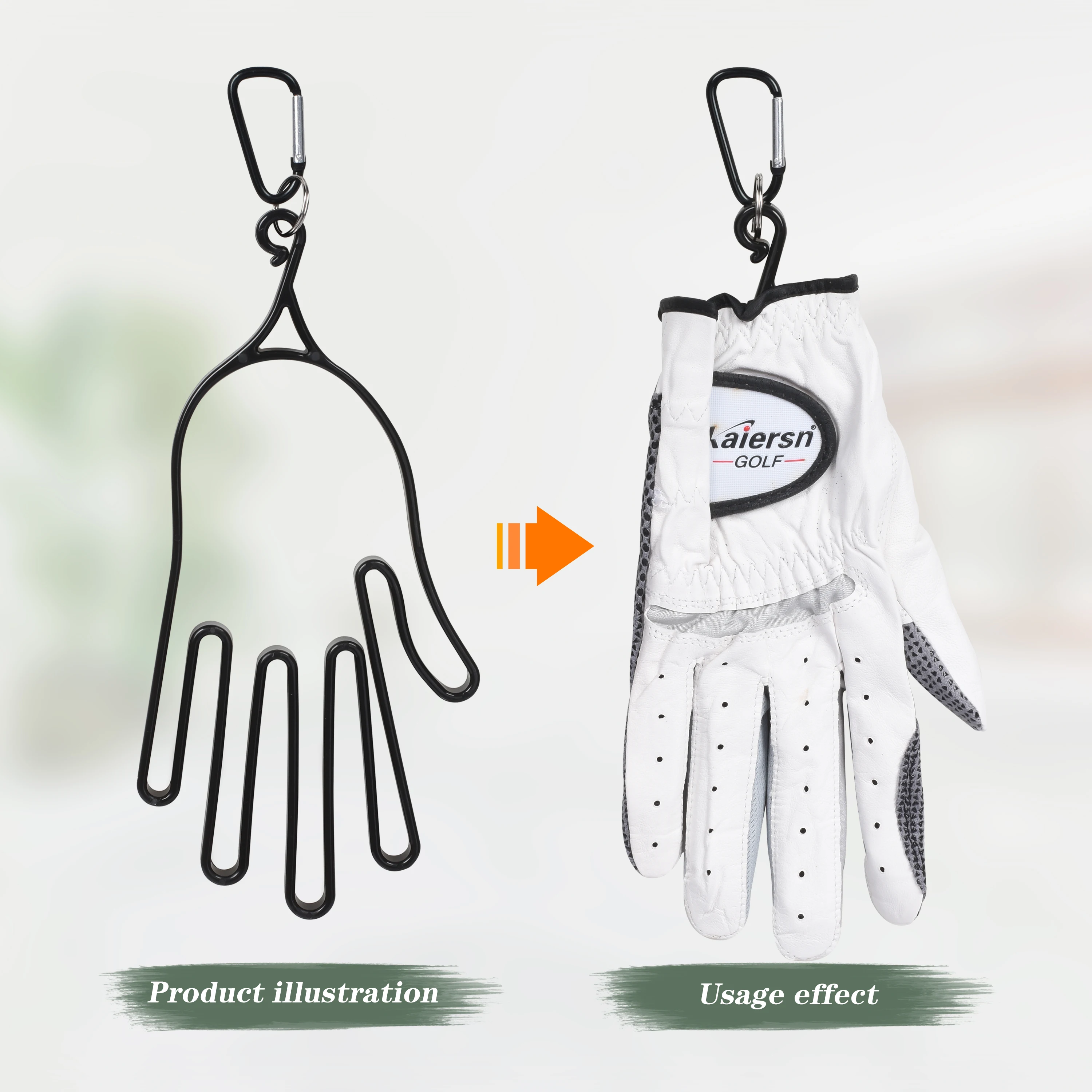 Golfhandschuh-Form und Trockengestell - Plastik-Golfhandschuhhalter zum Trocknen Aufbewahren 3