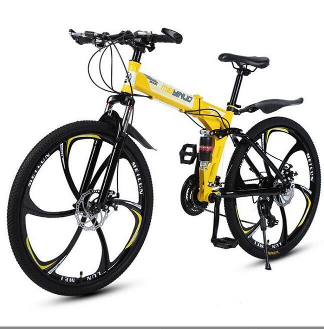 Foldable Steel Mountain Bike, 21 Speed