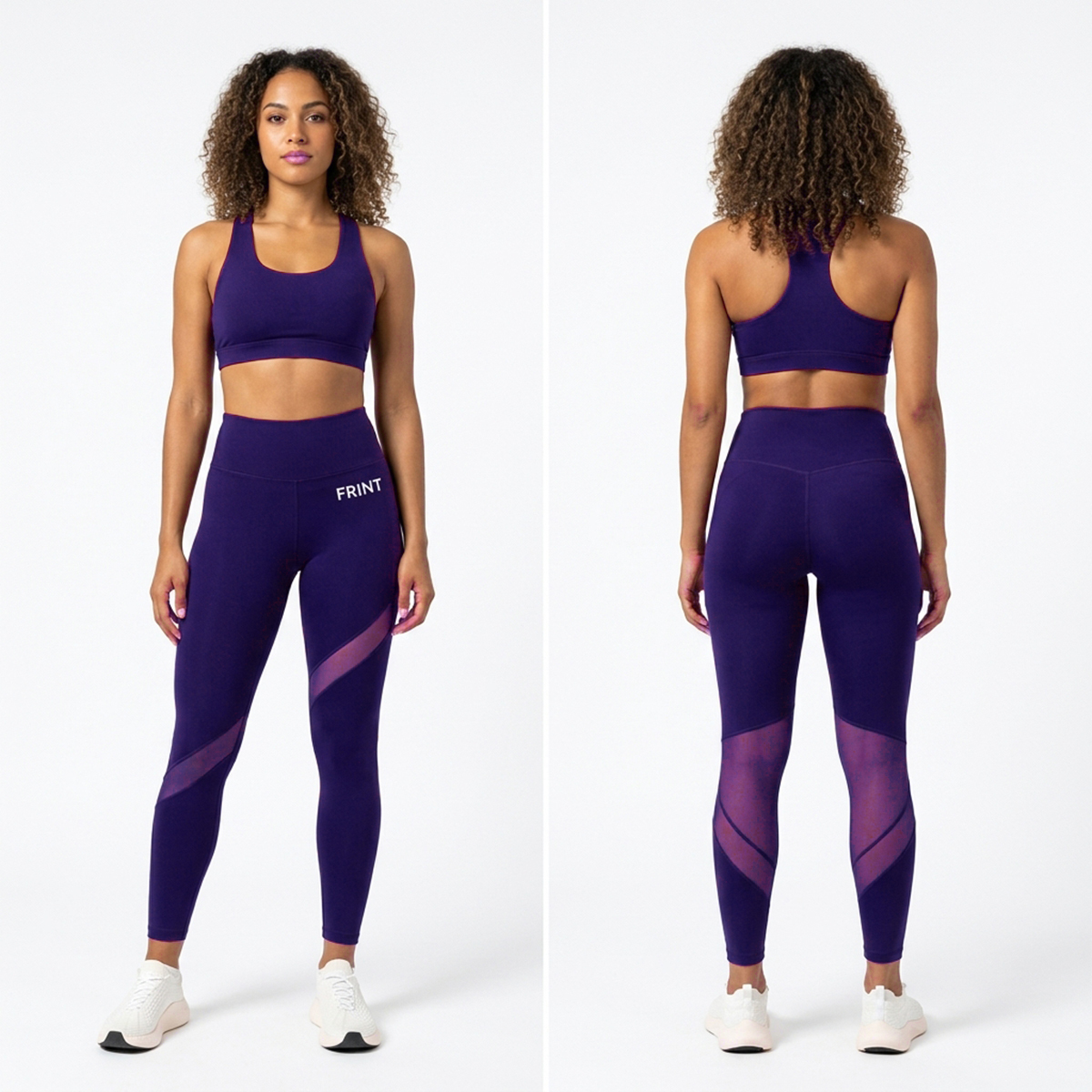 Plus Size Yoga Set with Crop Top 3