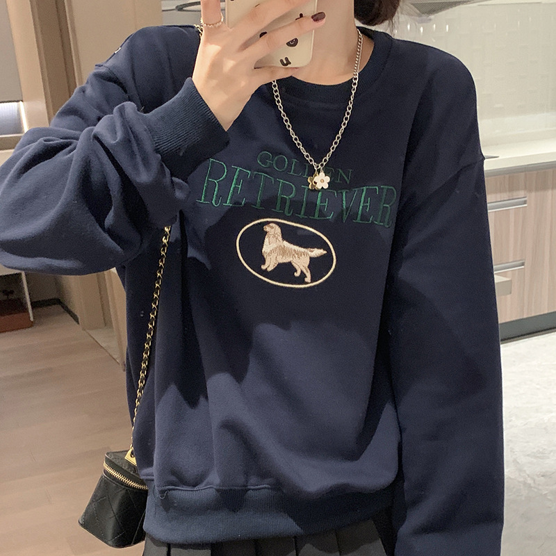Korean Style Round-neck Pullover Women's Autumn And Winter
