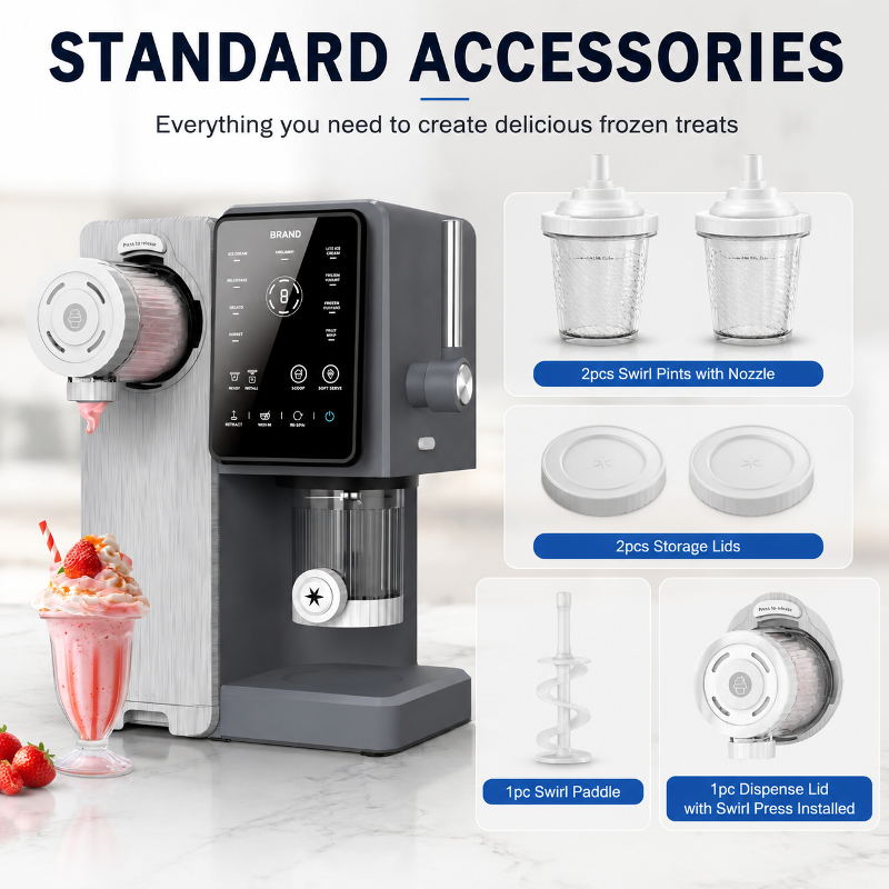 High Power 800W Automatic Ice Cream Maker 13 2