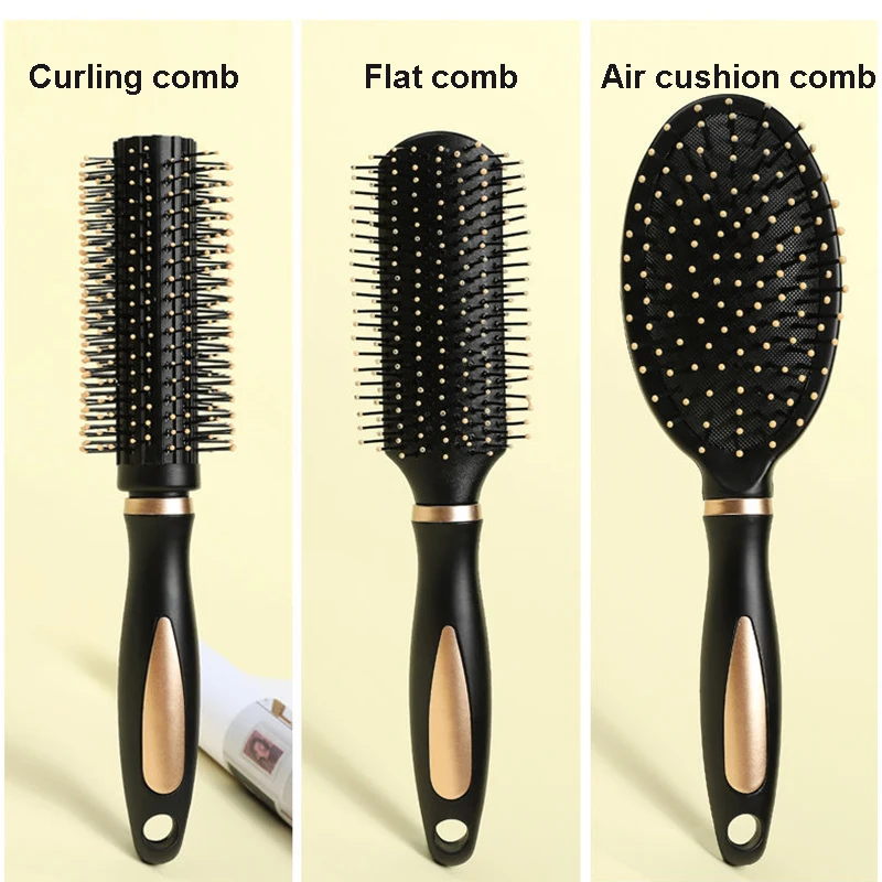 Anti-Static Plastic Massage Hairbrush for Curly Hair 3