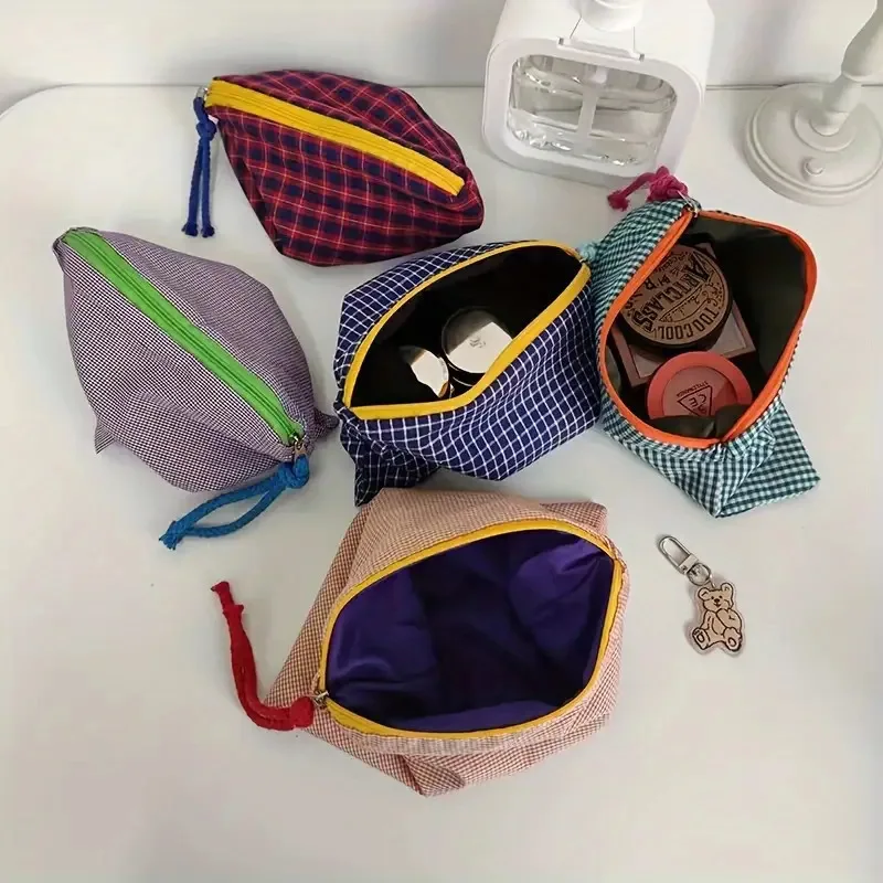 Großraumige Kosmetiktasche - Klassische Tragbare mit Kleinen Fächern 2