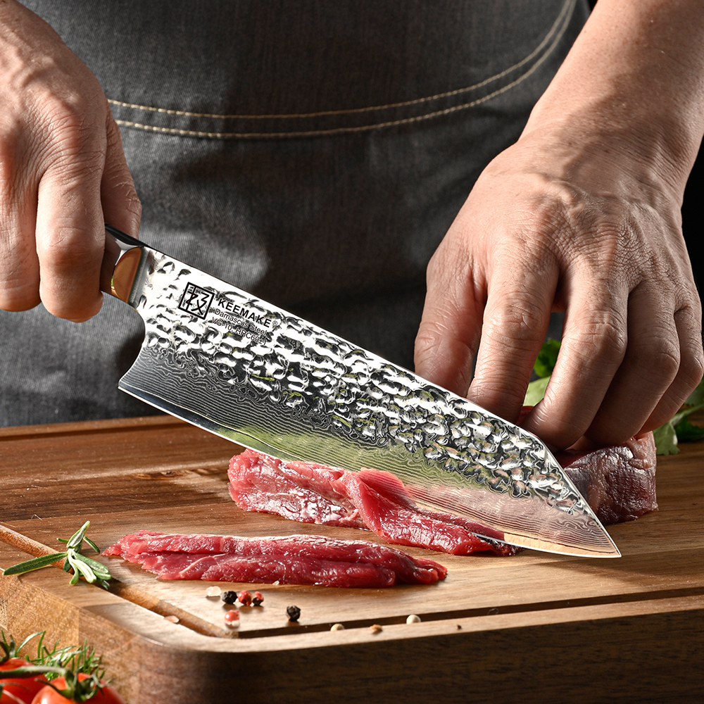7-Piece Damascus Knife Set Resin Handle 4