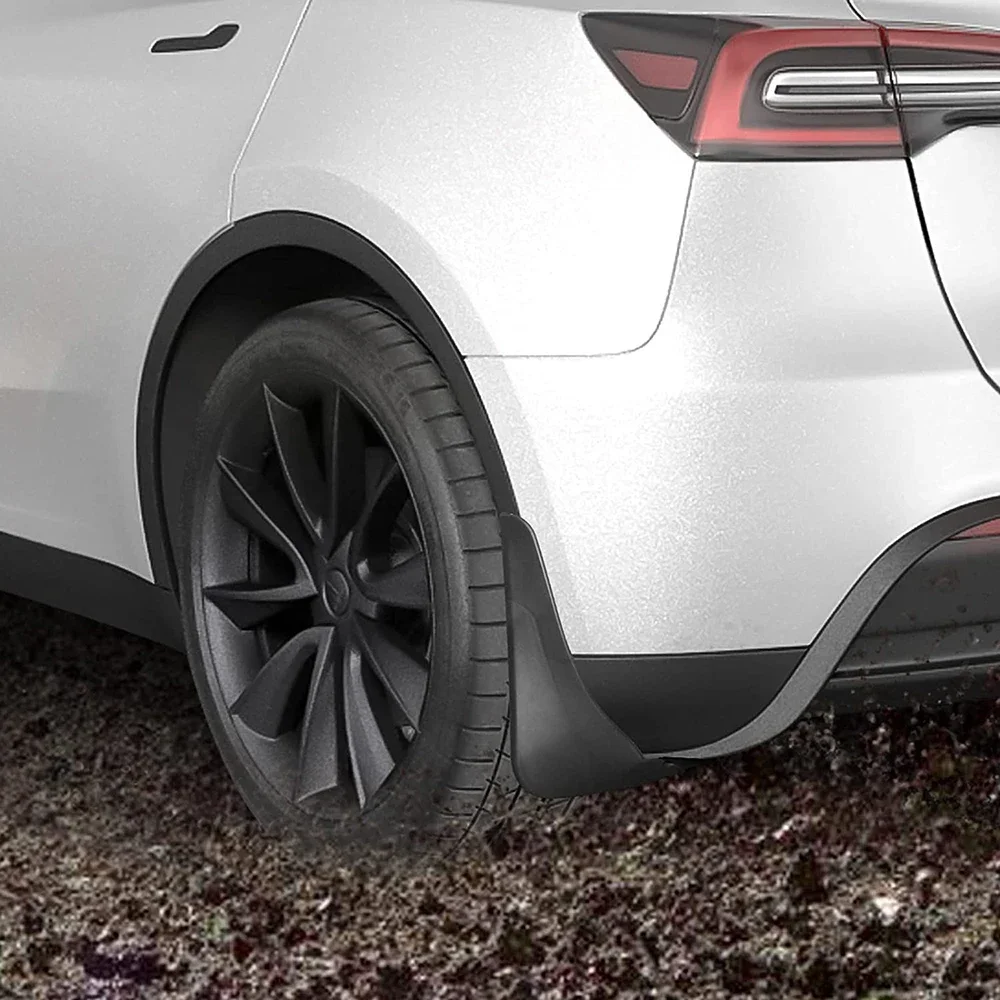 Mattschwarzer Spritzschutz Schmutzfänger für – Tesla Model Y 2