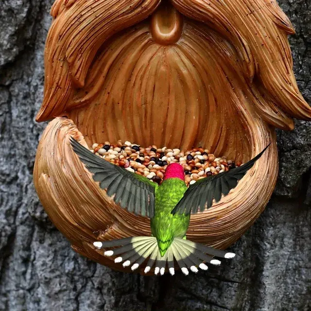 Baum-Gesichtsdekoration Vogelfutterstation im Freien Augen Leuchten Dunkeln Lustiger 3