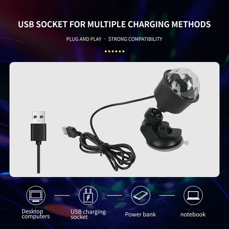 RGB LED Bühne Disco Licht Rotierenden DJ Ball 4