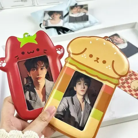 Plush Fox Photocard Holder Keychain