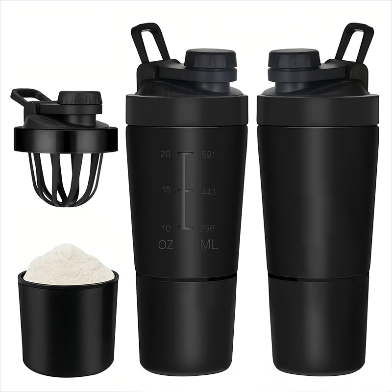 600-ml-Edelstahl-Sportshaker für Fitness
