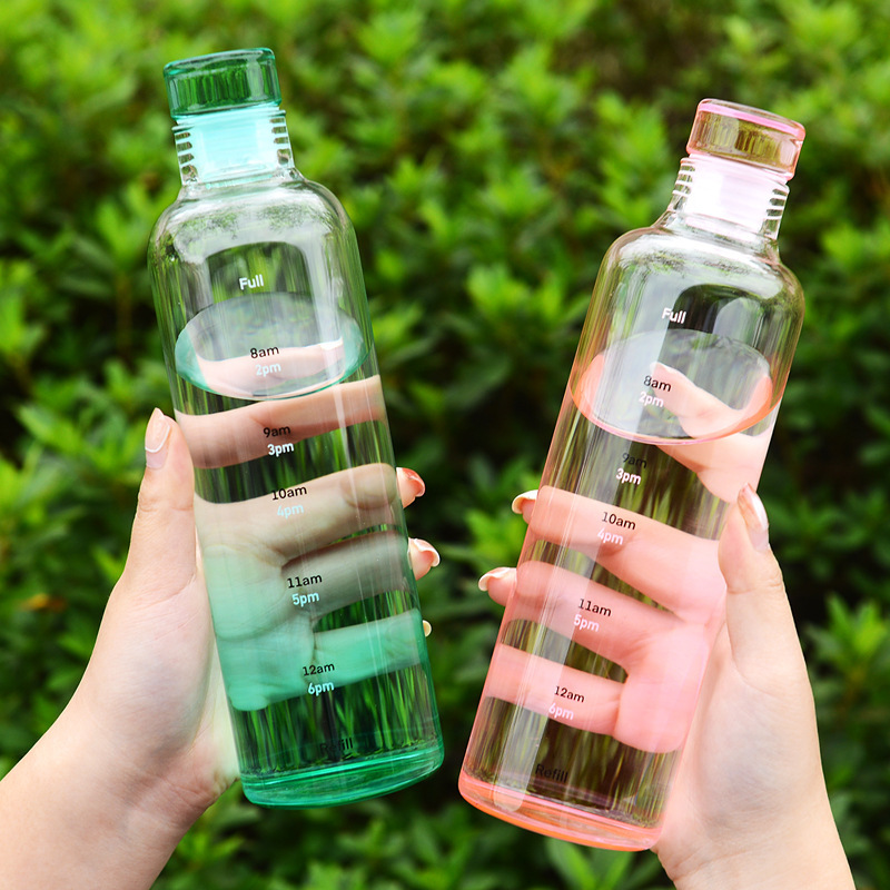 550ml Small Mouth Colored Hydrogen Glass Water Bottle