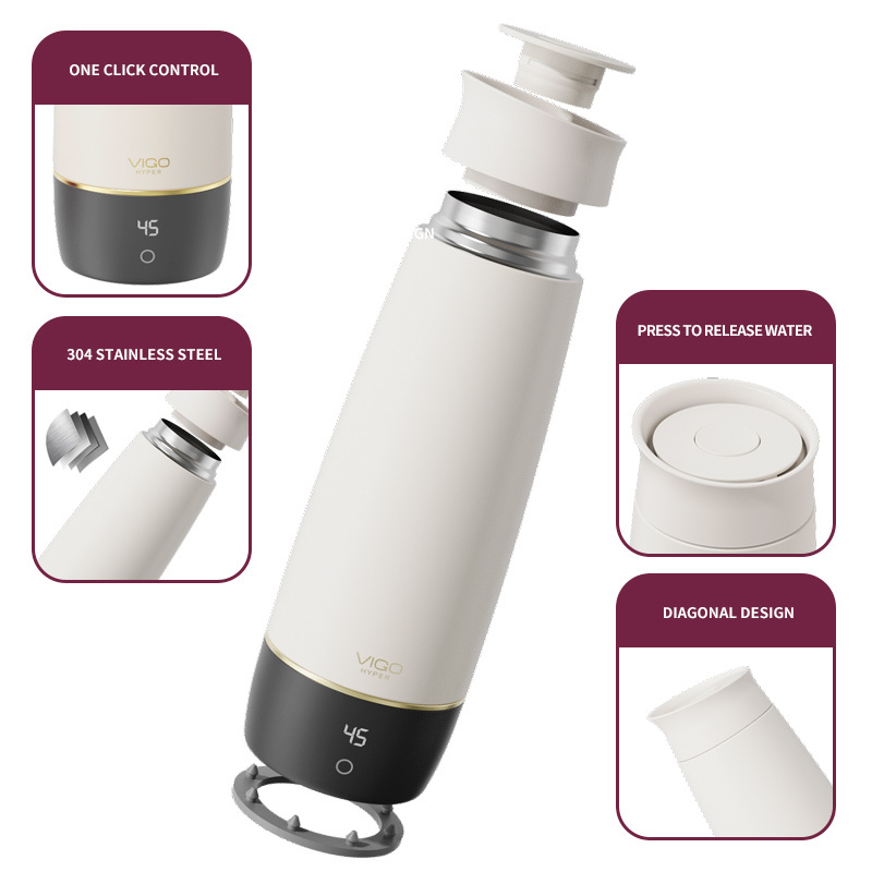 Electric Portable Smart Heating Drink Cup Water Bottle 3