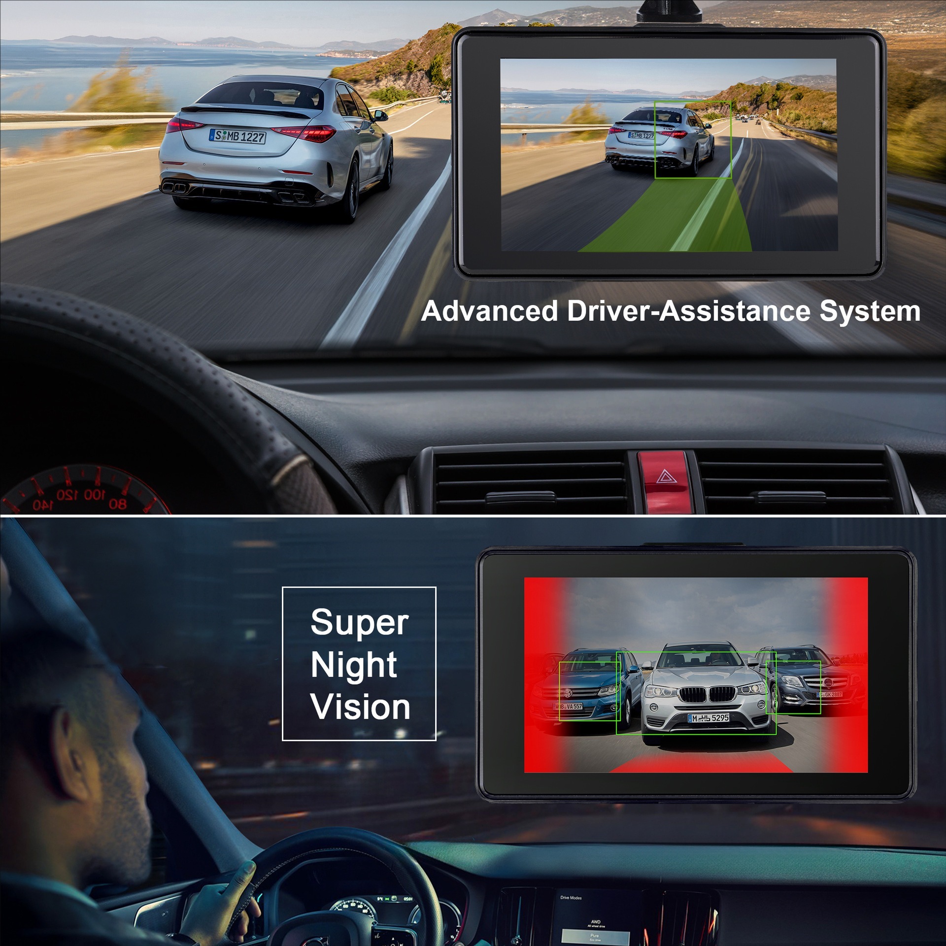 4K WiFi Dashcam, Front and Rear Recording 4