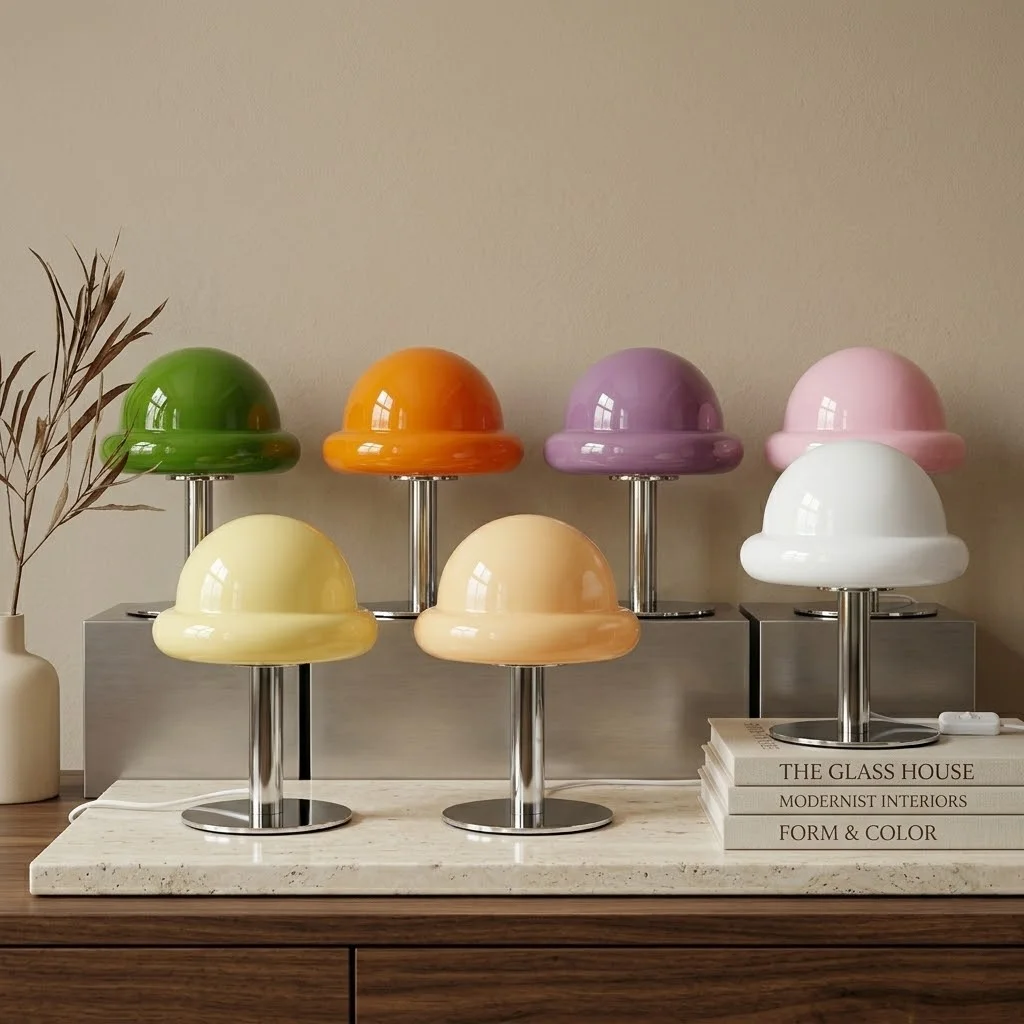 Rechargeable Retro Mushroom Bedside Lamp