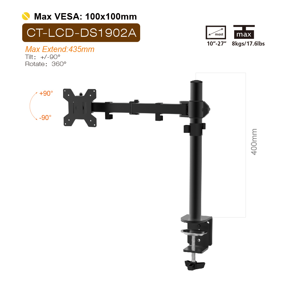 Dual Arm Laptop and Monitor Clamp 3