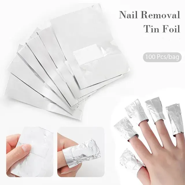 Aluminum Foil Gel Polish Wraps, 100 Pack 2