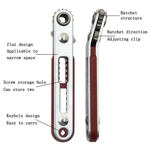 Bidirectional Ratchet Flathead Screwdriver