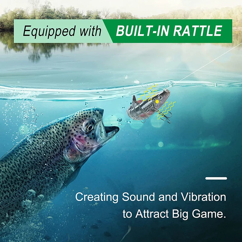 Angeln Lockt Multi Jointed Swimbait Kurbel Köder Langsam 3