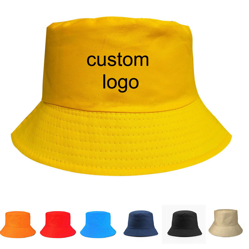 Customizable All Print Bucket Hats Sun Cap Red