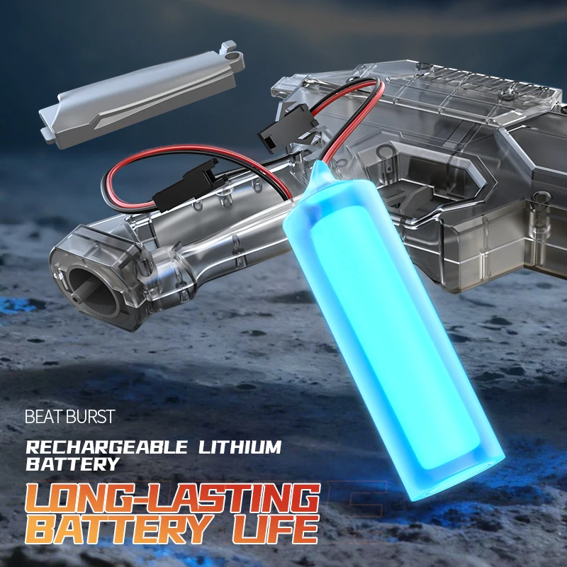 Space Elektrische Wasserpistole mit Energie-Ring Burst-Modus Transparenten LED-Lichtern 4