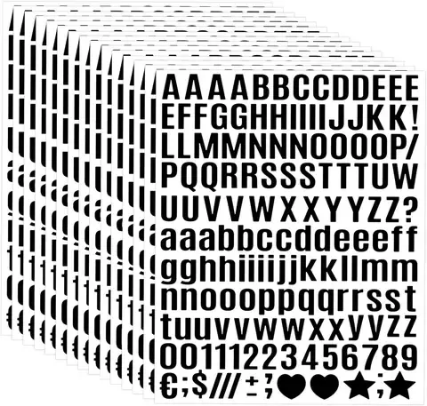 Vinyl-Buchstabenaufkleber