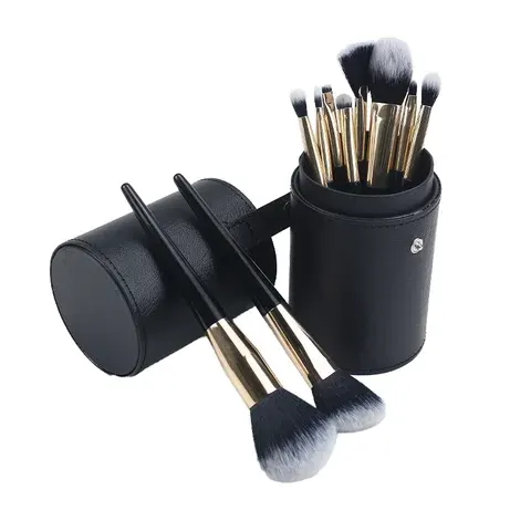 Öko-Make-up-Pinselset mit Holzgriff