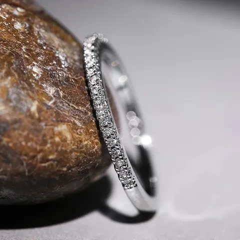 925 Sterling Silver Crystal Ring for Women