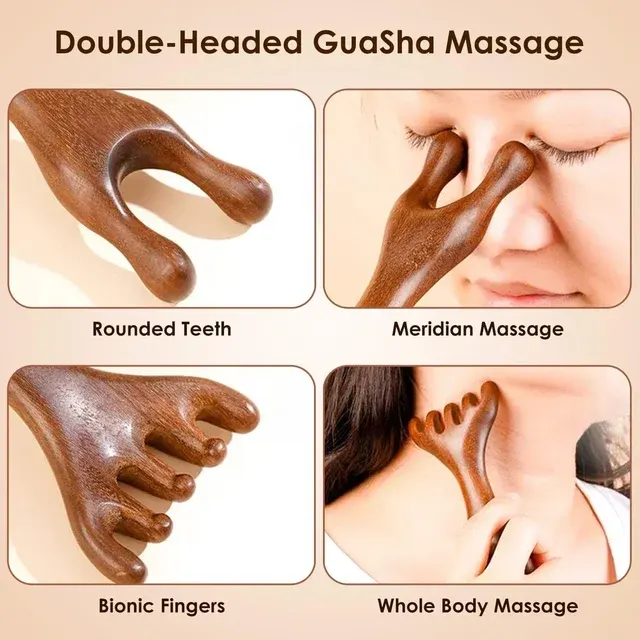 Sandalwood Gua Sha Scalp Massager 2