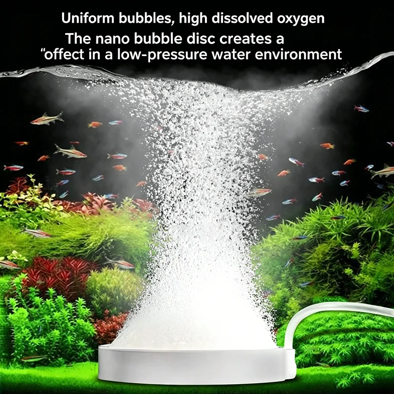 Nano-Blasenplatte Ultrafeiner Luftstein Aquarium-Sauerstoffbelüfter Zerstäubungs-Blasenscheibe Aquariumzubehör für Fische 3