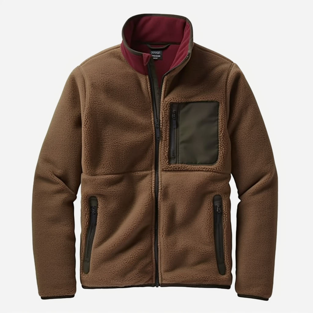 Patchwork Sherpa Fleece Jacket Stand Collar 4