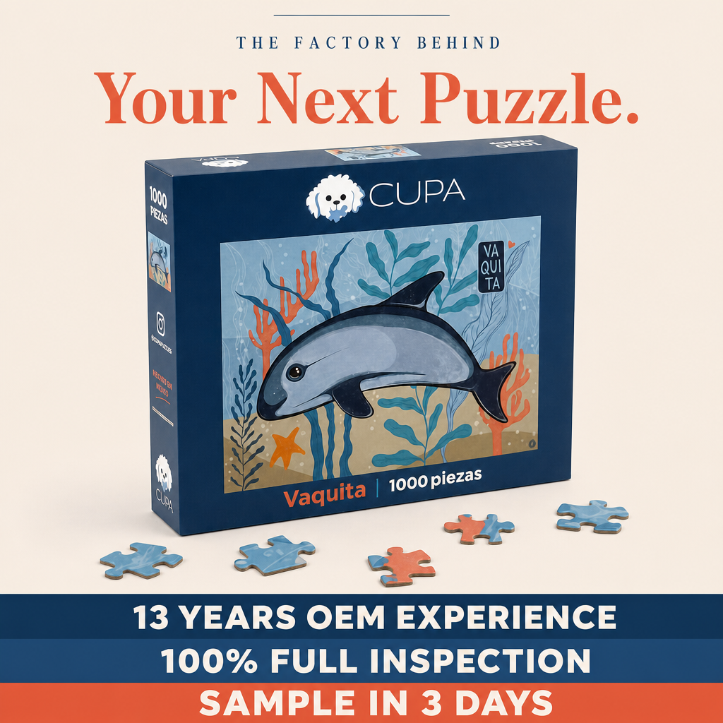 White Cardboard Gift Box Puzzle 500 Pieces